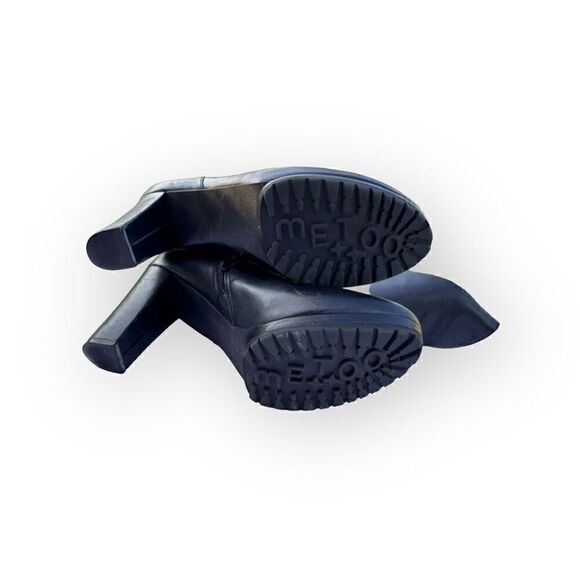 Metoo Decoda1 leather heeled black boots women’s size 8m - Picture 7 of 9